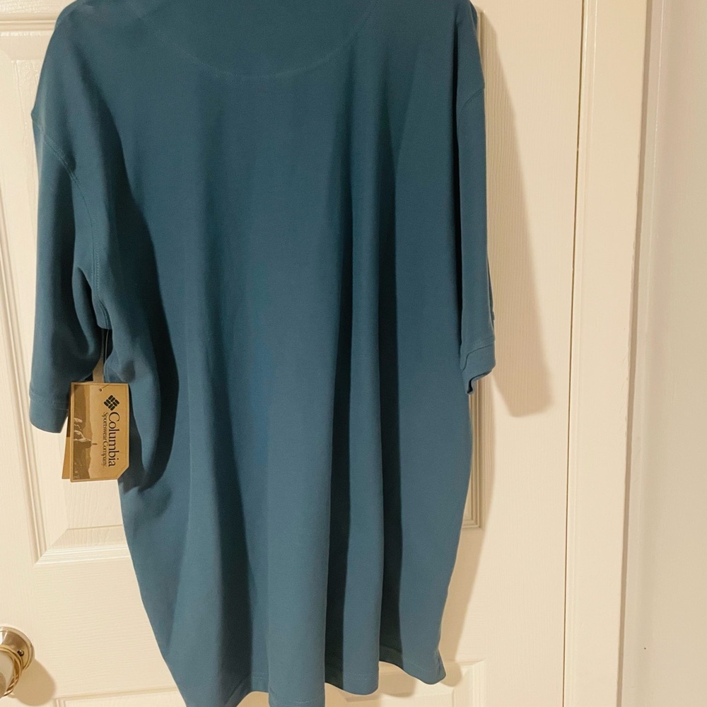 Columbia Men's Teal Polo Shirt - Picture 4 of 5